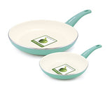 GreenLife Soft Grip 14pc Ceramic Non-Stick Cookware Set, Turquoise