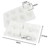 Heart Silicone Molds, 3D Mousse Cake Mold Non-stick Brownie Dessert Mold DIY Baking Tools, 8 Cavities