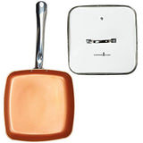 Copper Chef Square Fry Pan with Lid, 9.5 inch