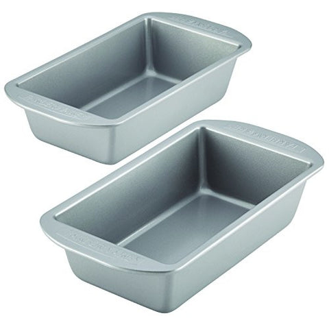 Farberware 46405 Nonstick Bakeware 2 Piece Loaf Pan Set, Gray, 2-Pack