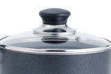 T-fal A85724 Specialty Nonstick Dishwasher Safe Handy Pot Saucepan with Glass Lid Cookware, 3-Quart, Gray