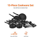 Non-Stick Cookware Set, Pots, Pans and Utensils - 15-Piece Set