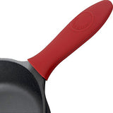 Pre Seasoned Cast Iron Skillet with Silicone Hot Handle Holder - 12.5 inch - by Utopia Kitchen