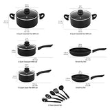 Non-Stick Cookware Set, Pots, Pans and Utensils - 15-Piece Set