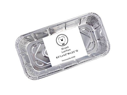 Dobi 8 x 8 Baking Pans - Disposable Aluminum Foil Baking Pans, Standard Size (Pack of 30)