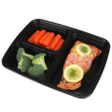 15-Pack 3 Compartment Bento Lunch Boxes with Lids