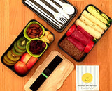 Leakproof Bento Box with Fun Lunch Notes, Cutlery with Chopsticks