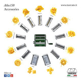 Marcato Atlas Pasta Machine, Stainless Steel, Silver, Includes Pasta Cutter, Hand Crank, and Instructions