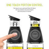 Olive Oil Dispenser Bottle - 17 Oz Oil Bottle Glass with No Drip Bottle Spout