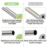 20 Pack Reusable Stainless Steel Metal Straws