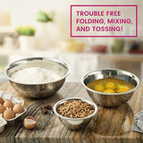Stainless Steel Mixing Bowls by Finedine (Set of 6) Polished Mirror Finish Nesting Bowls, ¾ - 1.5 - 3 - 4 - 5 - 8 Quart - Cooking Supplies