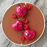 Heart Silicone Molds, 3D Mousse Cake Mold Non-stick Brownie Dessert Mold DIY Baking Tools, 8 Cavities