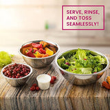 Stainless Steel Mixing Bowls by Finedine (Set of 6) Polished Mirror Finish Nesting Bowls, ¾ - 1.5 - 3 - 4 - 5 - 8 Quart - Cooking Supplies