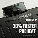 GEORGE FOREMAN® Contact Submersible™ Grill, 5-Serving Grill - Adjustable Temperature Control, Black Plates, Wash the entire grill