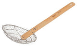 Helen Chen's Asian Kitchen Stainless Steel Spider Strainer with Natural Bamboo Handle, 5-Inch Strainer Basket
