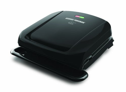 Black + Decker - George Foreman Indoor Electric Grill, Contains 4 Servings,  Removable Plates, Red 