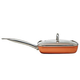 Copper Chef Square Fry Pan with Lid, 9.5 inch