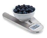 Gourmia GKS9160 Stainless Steel Folding Scale Compact Electronic Kitchen Scale Features One-Touch Tare Function- Battery Included