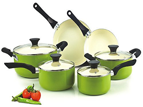 Cook N Home Nonstick Ceramic Coating 10-Piece Cookware Set – Kitchen Hobby