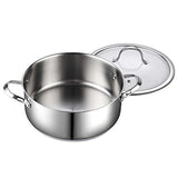 Cooks Standard Classic 02518 7 quart Stainless Steel Dutch Oven Casserole Stockpot with Lid, Large, Silver