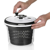 Large 5L Salad spinner with bowl , lockable colander basket and smart lock lid