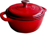 Enameled Cast Iron Dutch Oven - Red Color with Lid, 3.2-quart - by Utopia Kitchen