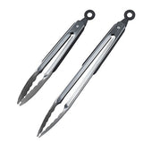 DRAGONN Premium Sturdy 12-inch and 9-inch Stainless-steel Locking Kitchen Tongs, Set of 2 ...