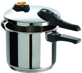 Stainless Steel Dishwasher Safe PTFE PFOA and Cadmium Free 10 / 15-PSI Pressure Cooker 6.3-Quart
