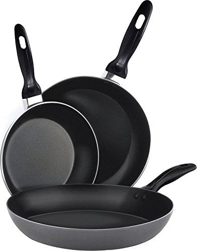 Kitchen Nonstick Frying Pan Set - 3 Piece Induction Bottom - 8 Inches, 9.5  Inches And 11 Inches (Red-Black) - Buy Kitchen Nonstick Frying Pan Set - 3  Piece Induction Bottom 