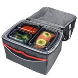 15-Pack 3 Compartment Bento Lunch Boxes with Lids