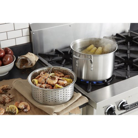 LR808 by Classic - Calphalon Contemporary Stainless 8-Quart Stockpot with  Glass Lid