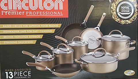 Circulon Premier Professional 13-piece Hard Anodized Cookware Set (1309952)  for sale online