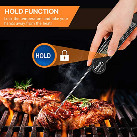 Digital Water Thermometer for Liquid, Digital Instant Read Meat Thermometer  Kitchen Cooking Food Candy Thermometer for Oil Deep Fry BBQ Grill Smoker