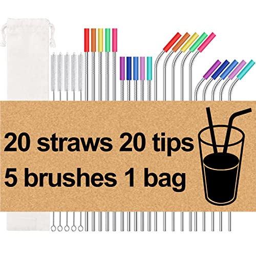 12 Pack Silicone Straw Tips for Reusable Straws Charcoal Gray