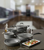 Bialetti 10-Piece Granito Cookware Set Gray