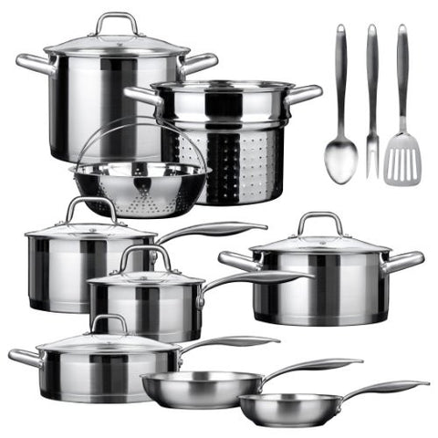 Duxtop SSIB-17 Professional 17 piece Stainless Steel Induction Cookware Set